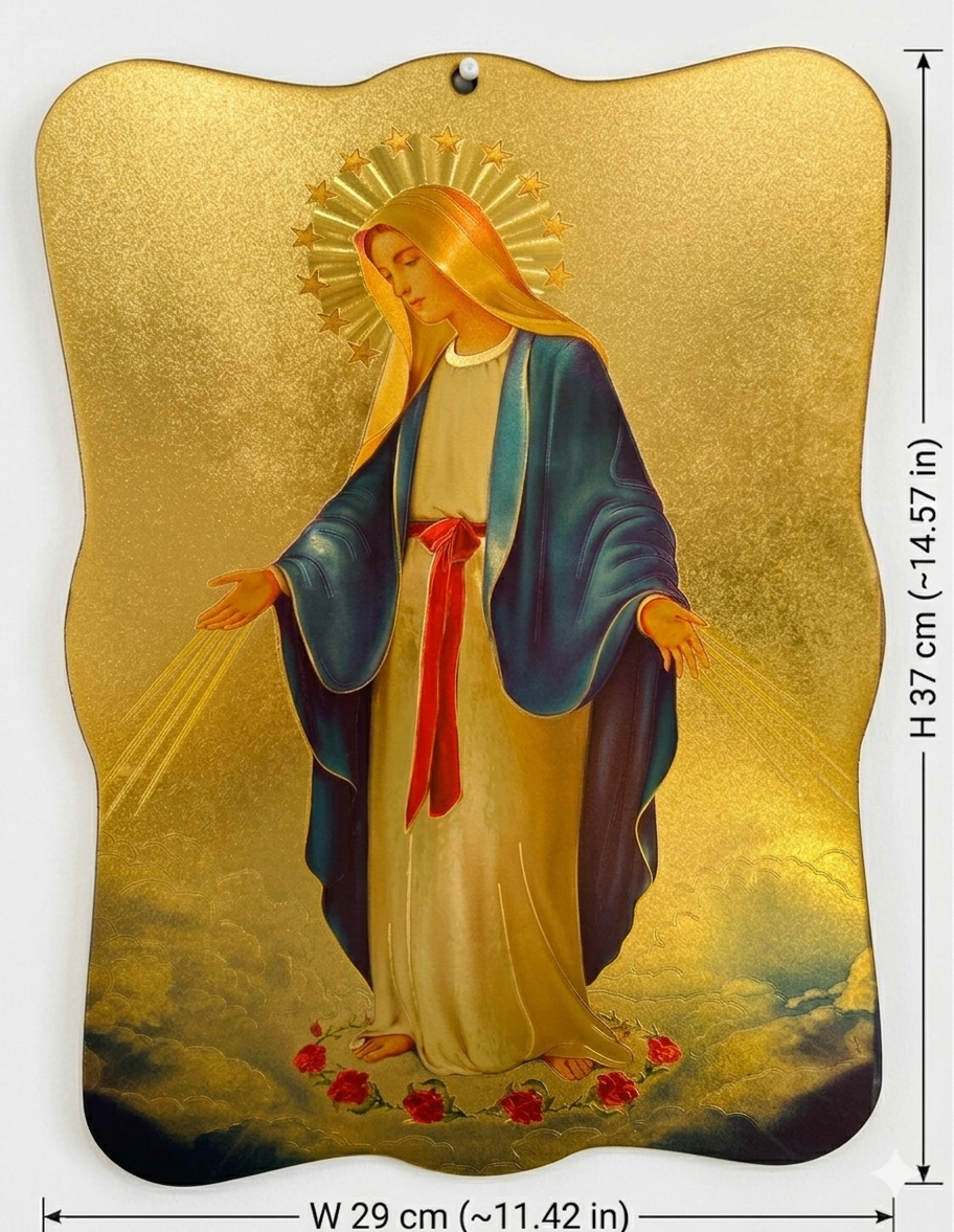 Our Lady of Grace (The Miraculous Medal) Wooden icon ICN