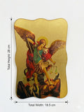 Archangel Michael Defeating Satan Orthodox Wooden icon ICN