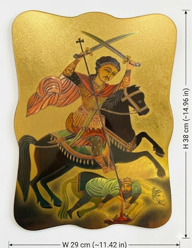 Saint Philopater Mercurius (Abu Sefein) Orthodox Wooden icon ICN