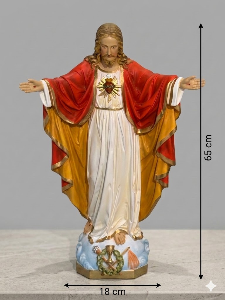 30004 Sacred Heart of Jesus with Open Arms Altar Statue HFS