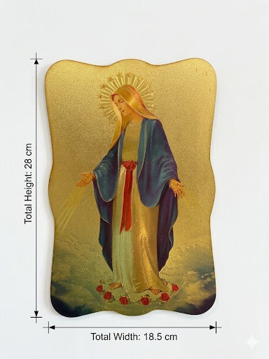 Our Lady of Grace (The Miraculous Medal) Wooden icon ICN