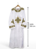 Premium Gold and Olive Green Embroidered Coptic Deacon Tonia – 150cm CLT