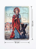 Saint Marina Defeating the Demon Traditional Wooden Puzzle – 10cm x 13.5cm MSL