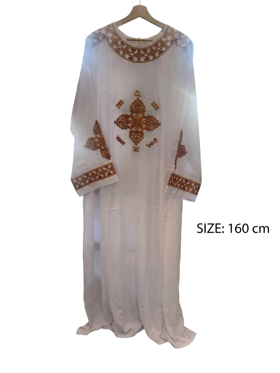 Traditional Bronze Embroidered Coptic Deacon Tonia – 160cm CLT