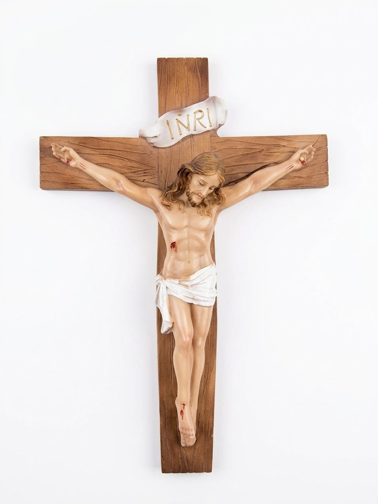 Classic Wooden Wall Crucifix (30 cm x 21 cm) CRS
