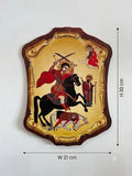 Saint Mercurius (Abu Seifein) Coptic Icon Wooden Wall Plaque ICN