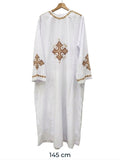 Classic Brown Cross Embroidered Coptic Deacon Tonia – 145cm CLT