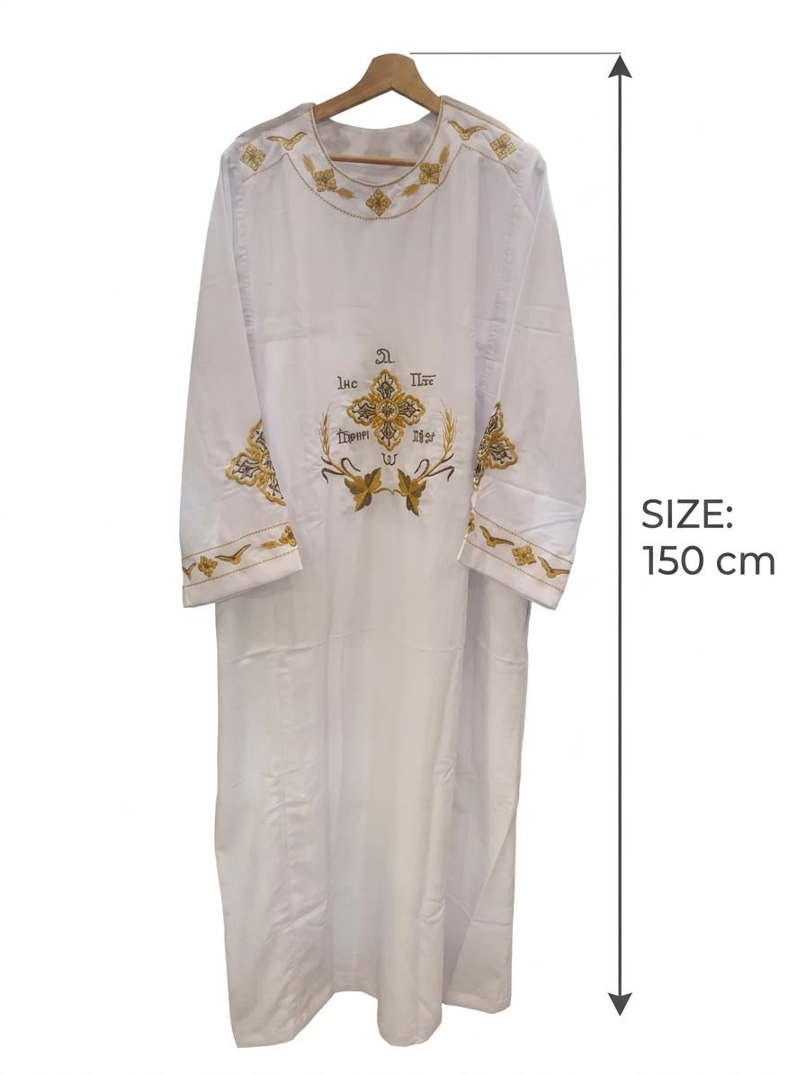 Premium Gold & Bronze Eucharistic Coptic Deacon Tonia – 150cm CLT