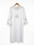 Refined Gold Filigree Coptic Deacon Tonia – White & Subtle Gold (140cm) CLT