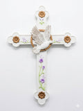 Hand-Painted Holy Spirit Dove Wall Cross CRS