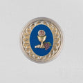First Holy Communion Keepsake Medal – Blue Enamel Chalice & IHS Host Motif CMN
