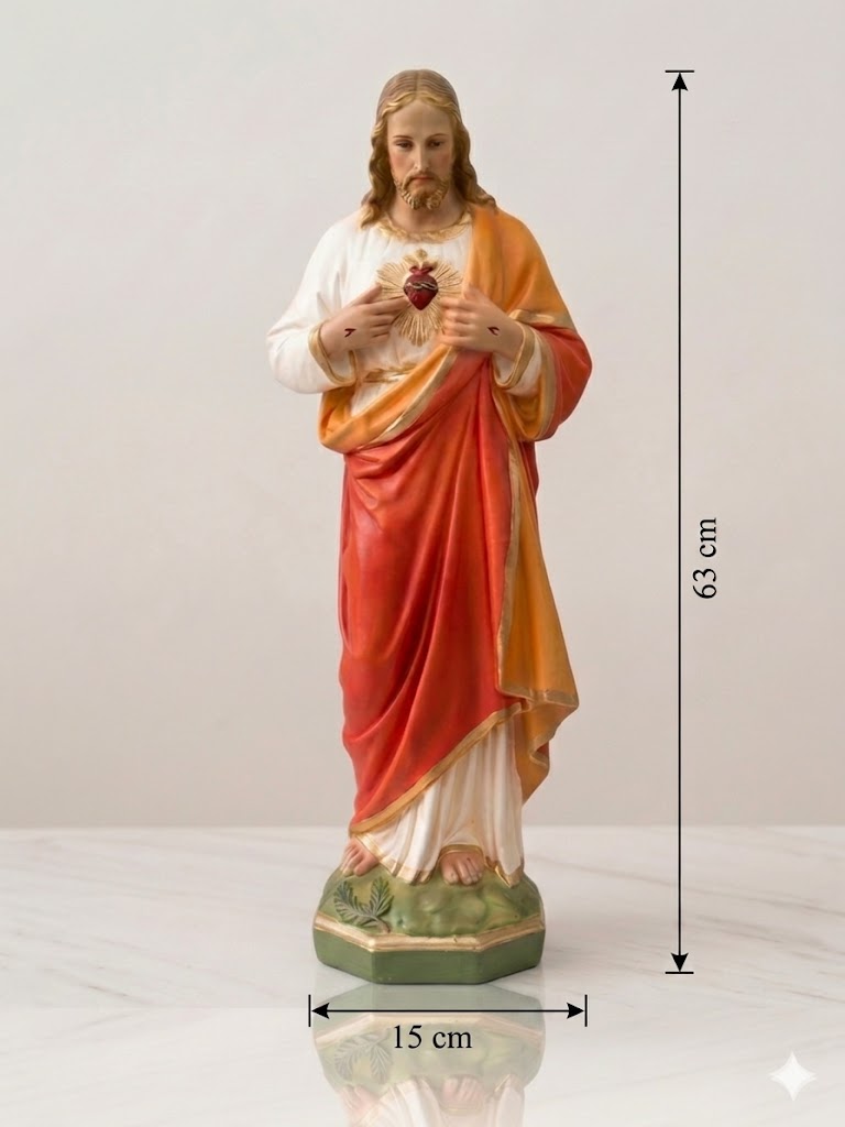 30006 Large Sacred Heart of Jesus Devotional Statue HFS