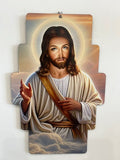 Jesus Christ Stepped Silhouette Wall Art Plaque ICN