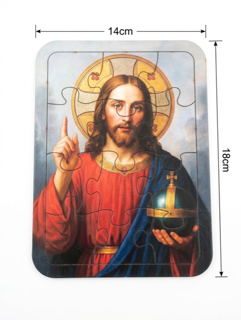 Christ Salvator Mundi (Savior of the World) Traditional Wooden Puzzle – 14cm x 18cm MSL
