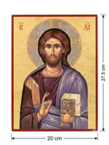 Sacred Jesus Christ Blessing Icon (20x27.5 cm) ICN