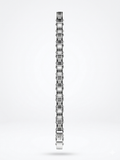 SanDiro Men's Textured Steel & Black Accent Link Bracelet CNB