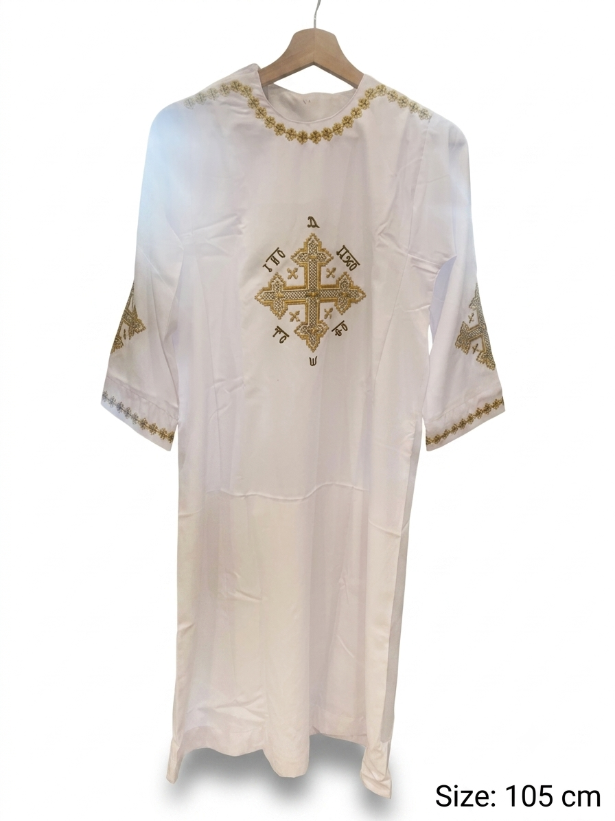 Traditional Gold Embroidered Children's Coptic Deacon Tonia – 105cm CLT