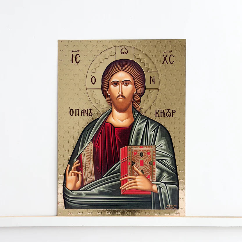 Christ Pantocrator Orthodox Icon 9CM Height * 6CM Width – Handcrafted ICN