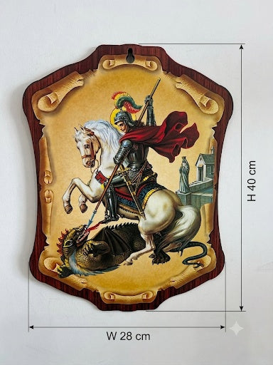Saint George Wooden Wall Plaque ICN