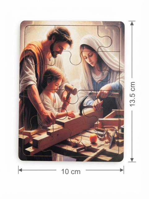The Holy Family Carpentry Workshop Children's Wooden Puzzle – 10cm x 13.5cm MSL