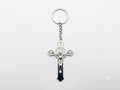 40043 St. Benedict Silver Metal Crucifix Keychain