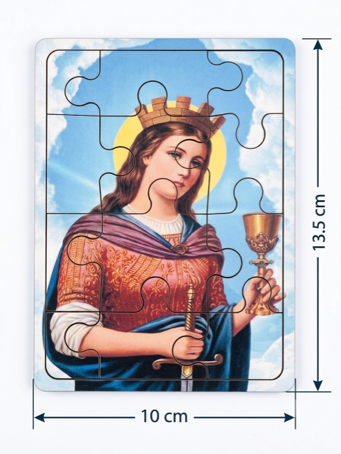 Saint Barbara Traditional Wooden Puzzle – 10cm x 13.5cm MSL
