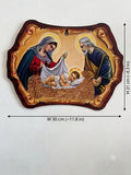 Holy Family Nativity Scene Wooden Wall Plaque – Christmas ICN