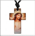 40028 Wooden Crown of Thorns Christ Pendant Necklace – Devotional Cord Pendant CNB