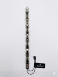 SanDino Men’s Stainless Steel Bracelet with Carbon Fiber & Gold Striping CNB