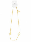 40025 Gold Stainless Steel Virgin Mary & Sideways Cross Necklace CNB