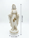 30046 Our Lady of Grace Blessed Virgin Mary Statue with Gold Accents (29 cm x 10 cm)