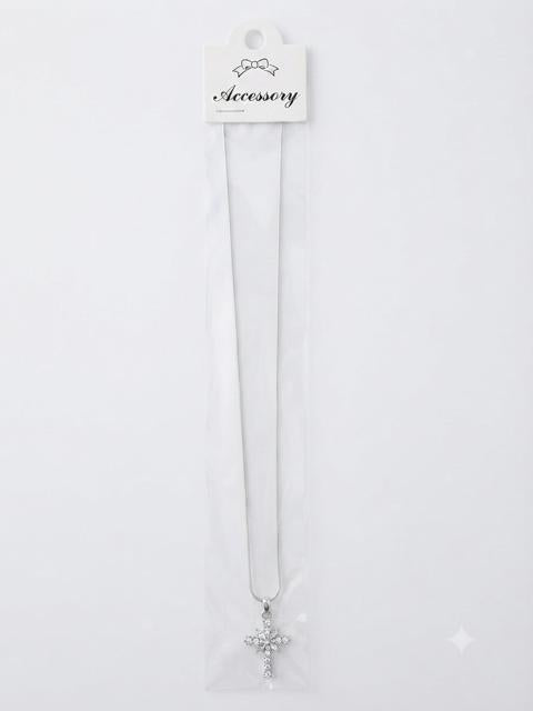 40005 Silver Crystal Snowflak Pendant Necklace CNB