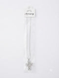 40002 Silver Crystal Openwork Lattice Pendant Necklace CNB