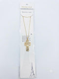 40019 Gold Stainless Steel Arabic Calligraphy Pendant Necklace CNB