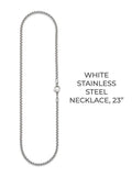 Classic White Stainless Steel Chain Necklace CNB