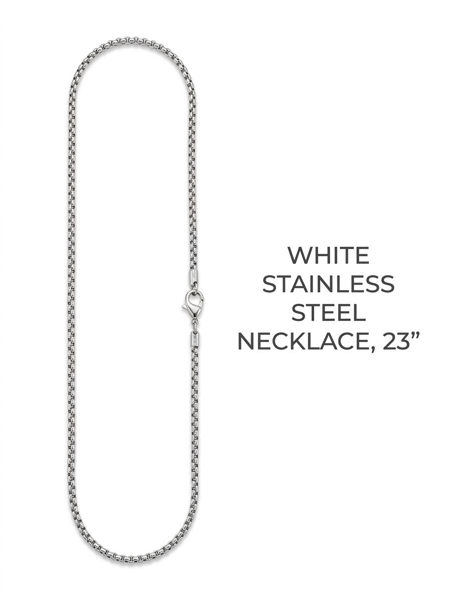 Classic White Stainless Steel Chain Necklace CNB