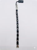 ARZ Steel Matte Black & Silver Stainless Steel Link Bracelet CNB