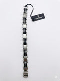 SanDino Two-Tone Stainless Steel Industrial Link Bracelet for Men CNB