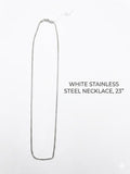Stainless Steel Box Chain Necklace – Sleek Silver Tone CNB