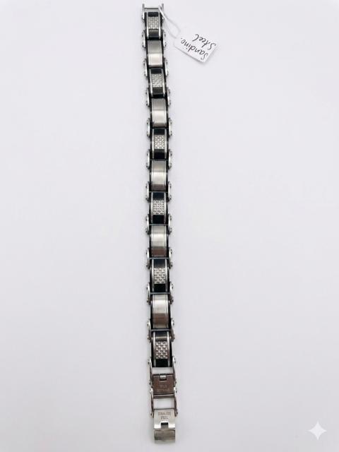 Sandino Steel Men’s Carbon Fiber & Stainless Steel Link Bracelet CNB