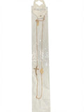 40017 Gold Stainless Steel Sideways Silhouette Necklace CNB