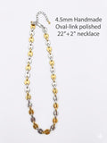 Classic White Stainless Steel Curb Chain Necklace CNB