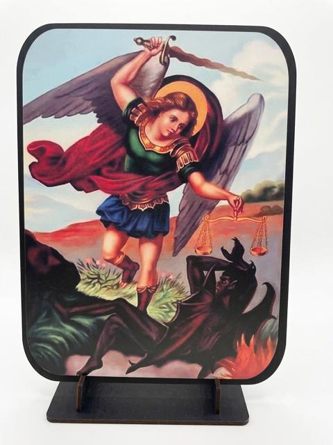 Archangel Michael Defeating Evil (15.5 x 20.5 cm) ICN