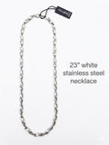 " Men's Twisted Bar Stainless Steel Chain Necklace – Ital-Gem Steel CNB