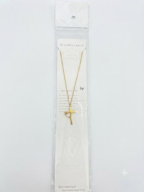 40016 Gold Stainless Steel Heart Pendant Necklace CNB