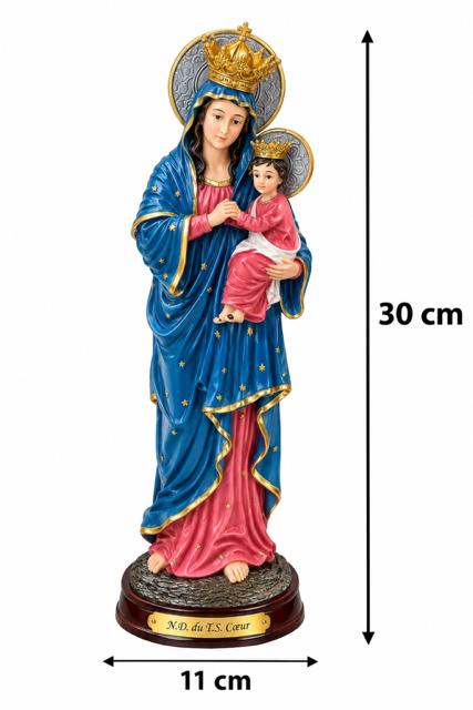 30035 Our Lady of the Sacred Heart 30 cm Hand-Painted Statue HFS