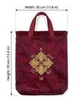 Gold Embroidered Velvet Tote Bag DCN