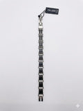 Italgem Steel Men’s Stainless Steel & Carbon Fiber Pattern Link Bracelet CNB