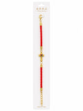 40038 Gold Multi-Color Crystal Cross Red Braided Cord Bracelet CNB