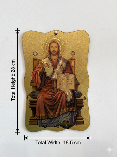 Christ the King Enthroned Orthodox Wooden icon ICN
